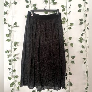 Black and silver glitter skirt